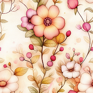 D1832 - Maçã e Flor Fileiras de Flores