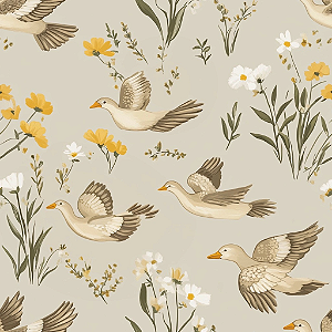 D1957 - Flying Geese Natural Geese