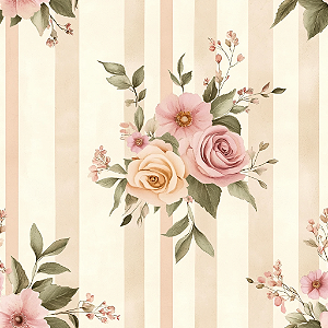 D1912 - Rosas no Listrado Blush Memories