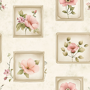 D1913 - Rosas na Moldura Blush Memories