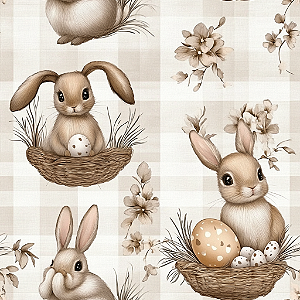 DP123 - Coelhinhos Boho na Cesta