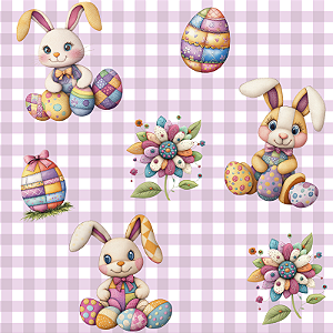 DP152 - Coelho Patch Lilás