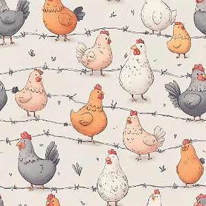 D2156 - Cocoricó Galinhas no Arame