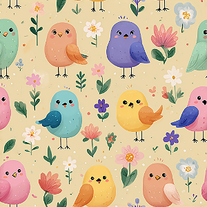 D2118 - Happy Garden Passarinhos