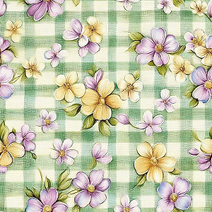 D2195 - Breezy Blossom Flor Xadrez