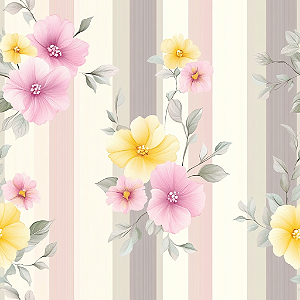 D2229 - Yellow Spring Flores Listradas