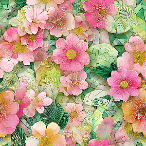 D2434 - Fabricando Ideias - Flor Mosaico