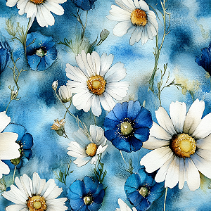 D2265 - Blue Meadow Flores no Azul