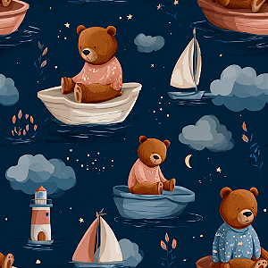 D2269 - Navy Bears Ursos e Barquinhos
