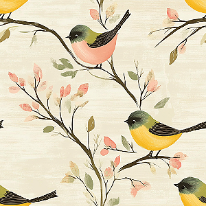 D2274 - Happy Life Pássaros