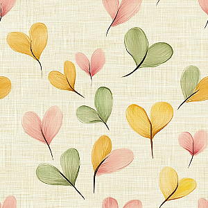 D2277 - Happy Life Folhas Coração