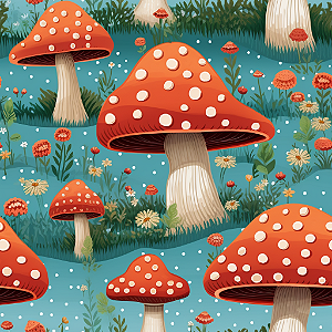 D2281 - LadyBug Cogumelos