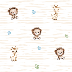 FLE025 - SS Safari Azul FLANELA