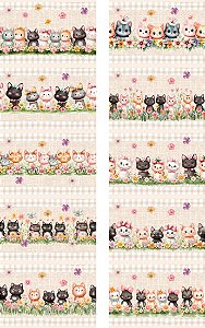 D1973 -Barrado Gatinhos e Flores