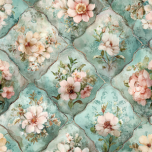 D2310 - Acqua Retrô Flor no Vitral