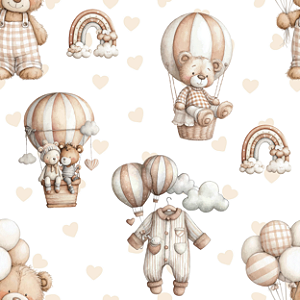 D2313 - Boho Baby Ursinhos no Balão
