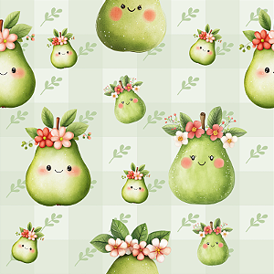 D2329 - Frutinhas Kawaii 2 Peras