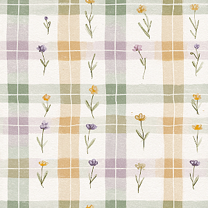 D2529 - Florzinha Romântica Miosotis Xadrez