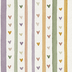 D2530 - Florzinha Romântica Coraçãozinho em Listras