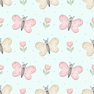 DF029 - Fraldinha Borboleta e Flor