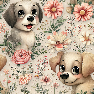 D2369 - Bichinhos no Jardim Cachorrinhos Felizes