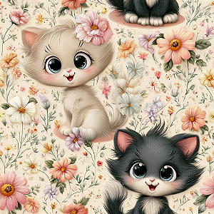 D2371 - Bichinhos no Jardim Gatinhos Felizes