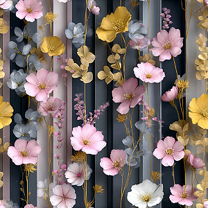 D2379 - Butterfly Whisper Florzinhas e Listras