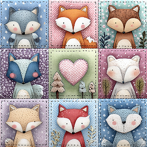 D2404 - Patch Bichinhos Raposinhas