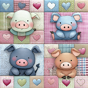D2410 - Patch Bichinhos Porquinhos