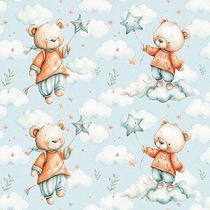D2459 - Baby Bears Ursinhos com Estrela
