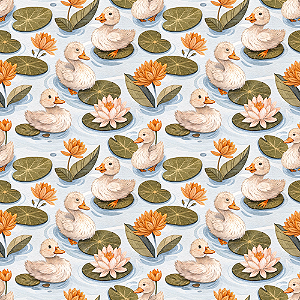 D2464 - Baby Duck Patinhos na Folha