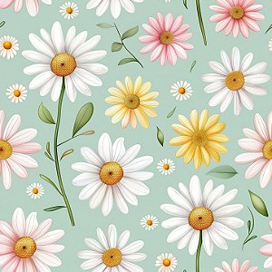 D2487 - Love Daisies Green Daisy