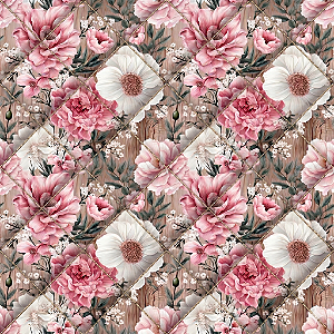 M066 - MATELASSÊ - Flor Wooden Pink