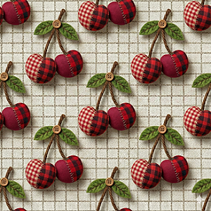 D2562 - Frutas Patchwork Cerejas