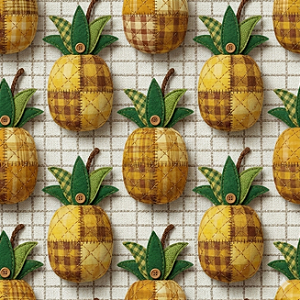 D2564 - Frutas Patchwork Abacaxis