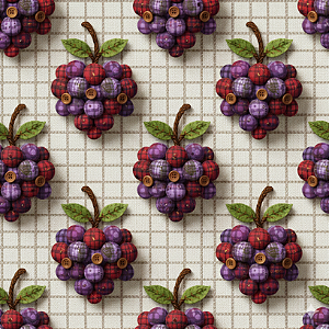 D2565 - Frutas Patchwork Uvas
