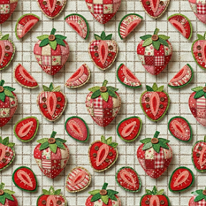 D2566 - Frutas Patchwork Morangos