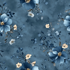 D2578 - Midnight Florzinhas Brancas