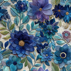 D2614 - Blue Dream Flores fundo Claro
