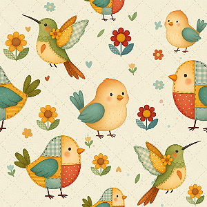 D2669 - Patch Garden Birds