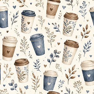 D2831 - Blue Coffee Copos de Café