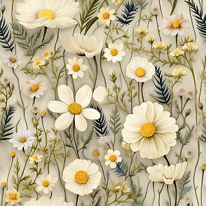 D2694 - Milk Floral Daisy