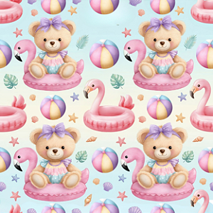 D2712 - Summer Bears Boias Flamingo