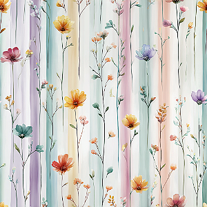 D2720 - Watercolor Meadow Flores no Listrado
