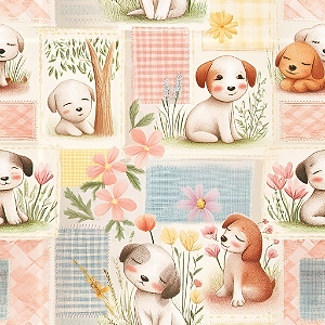 D2845 - Pastel Pet Cachorrinho e Árvore