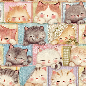 D2848 - Pastel Pet Gatinhos na Janela