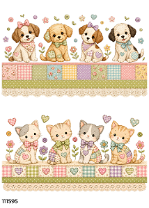 111595 - ESTAMPA FÁCIL Bichinhos Patchwork 2