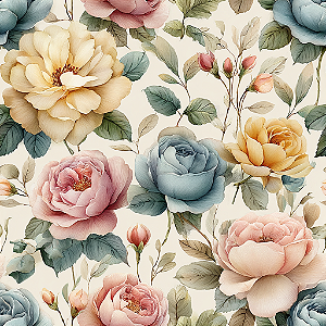 D2758 - Pastel Floral Rosas