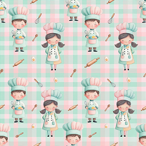 D2762 - Pastel Kitchen Chefs
