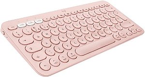 Teclado Bluetooth sem fio - Rosa